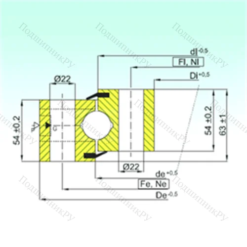Подшипник шариковый опорно-поворотный NB 1.25.1155.200-1PPN