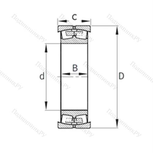 Подшипник роликовый радиальный самоцентрирующийся F-809280 PRL