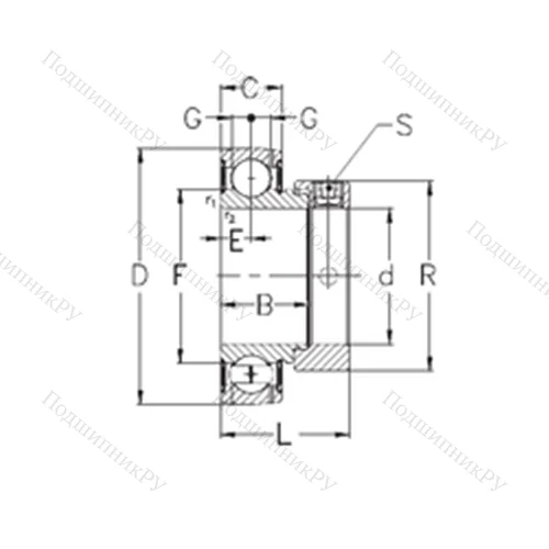 Подшипник шариковый радиальный RAE 12-NPPB