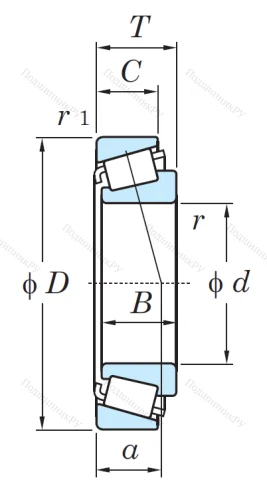 Конический роликовый подшипник 30214 JR от производителя  KOYO