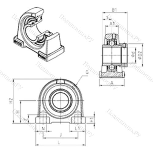 Подшипниковый узел шариковый радиальный
