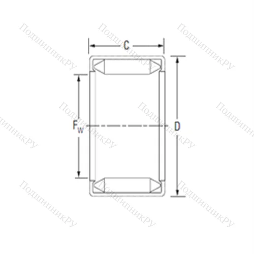 Подшипник игольчатый радиальный B 68-1 от производителя  KOYO Подшипник игольчатый радиальный B 68-1 от производителя  KOYO