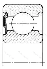 Подшипник  160500 (62200-RS) размер 10x30x14
