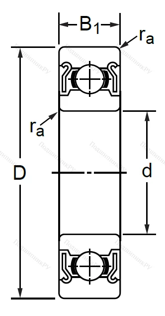 Дюймовый шариковый подшипник RMS 9 ZZ (MJ 1-1/8-2Z) в Балашихе