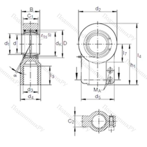 Подшипник скольжения сферический GIHNRK 200 LO