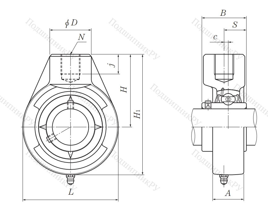 Подшипниковый узел UCHB 212 D 1 (UCHA 212) в Балашихе