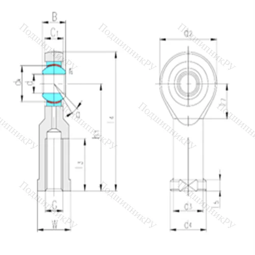 Подшипник скольжения сферический SIJK 12C/B 2