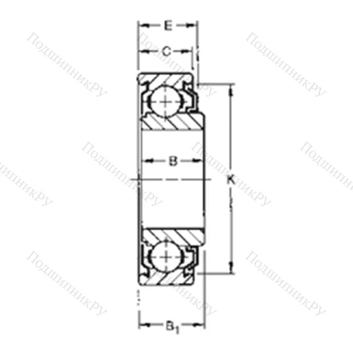 Подшипник шариковый радиальный 202KLD 3 от производителя  TIMKEN