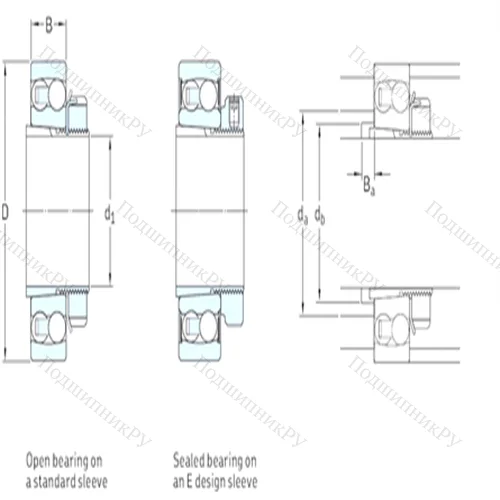 Подшипник шариковый радиальный самоцентрирующийся 1308EKTN 9+H 308 от производителя  SKF