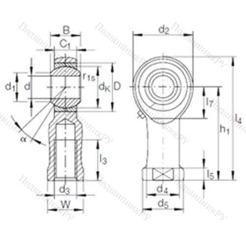 Подшипник скольжения сферический GIKFL 30 PB