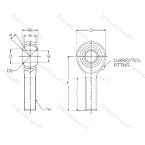 Подшипник скольжения сферический PR 10E