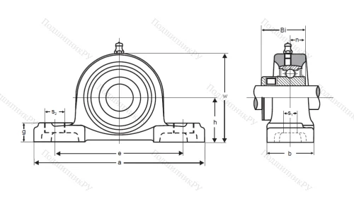 Подшипниковый узел UCP 305 (ASAHI) в Балашихе