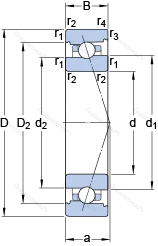 Подшипник 7018 CB/HCP 4A