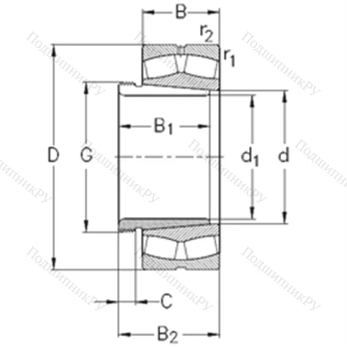Подшипник роликовый радиальный самоцентрирующийся 239/500-K-MB-W 33+AH 39/500 от производителя  NKE Подшипник роликовый радиальный самоцентрирующийся 239/500-K-MB-W 33+AH 39/500 от производителя  NKE