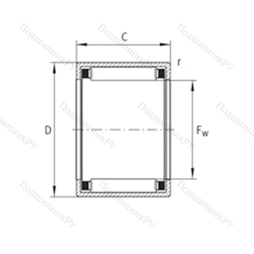 Подшипник игольчатый радиальный HK 3038-ZW
