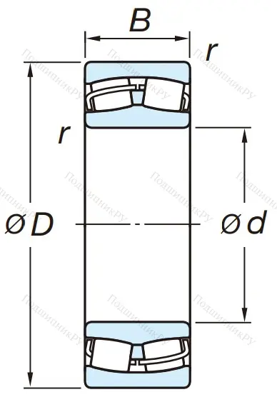 Сферический роликовый подшипник 21319 RZW 33