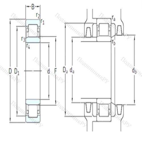 Подшипник роликовый радиальный NU 1011ECM/HC 5C 3 от производителя  SKF
