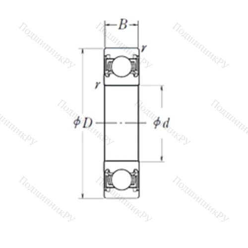 Подшипник шариковый радиальный BB 1-0282D от производителя  SKF