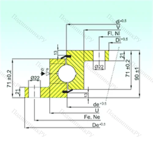 Подшипник шариковый опорно-поворотный NBL.30.1155.200-1PPN