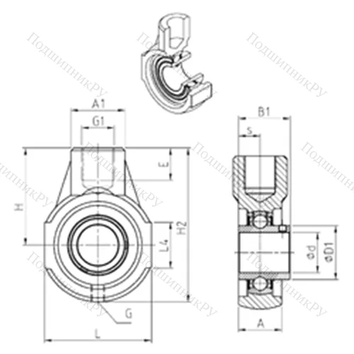 Подшипниковый узел шариковый радиальный