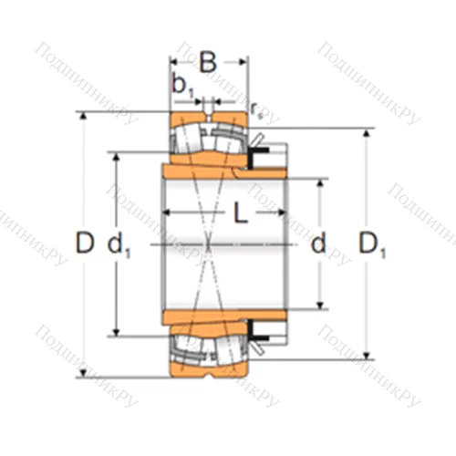 Подшипник роликовый радиальный самоцентрирующийся 22220 KW 33+H 320