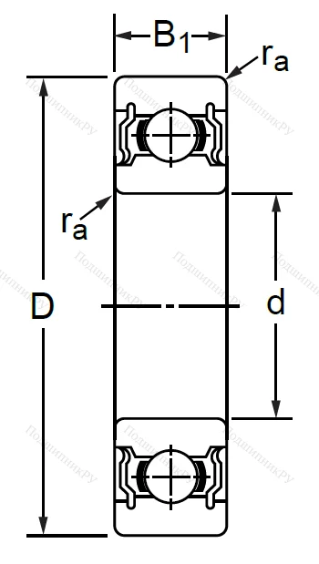Дюймовый шариковый подшипник RLS 5 2RS (LJ 5/8-2RS) в Балашихе