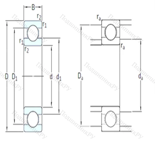 Подшипник шариковый радиальный 6311-2RS 1/HC 5C 3WT от производителя  SKF