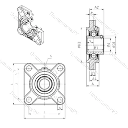 Подшипниковый узел шариковый радиальный UCFS 321 от производителя  SNR
