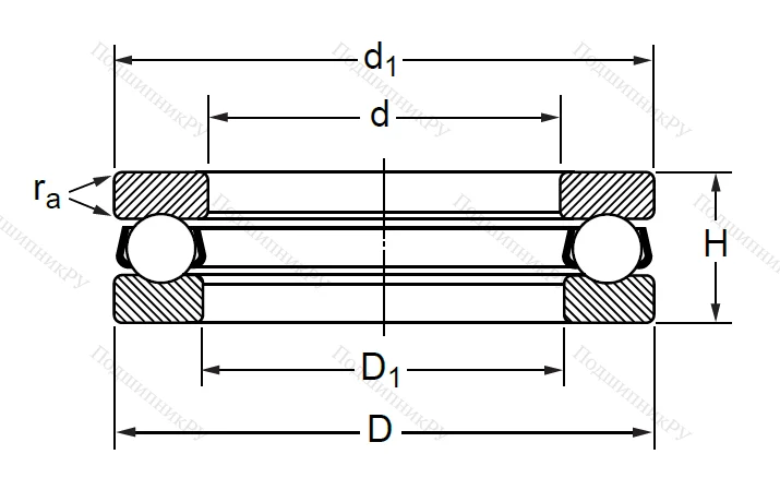 Упорный шариковый подшипник 8310 (51310) в Балашихе