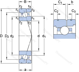 Подшипник 7010 CB/HCP 4AL