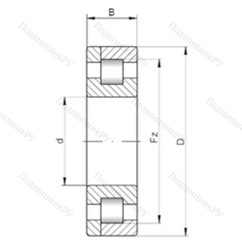 Подшипник роликовый радиальный NP 411 от производителя  CX Подшипник роликовый радиальный NP 411 от производителя  CX