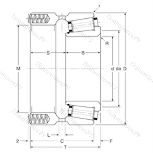 Подшипник роликовый радиально-упорный 101041X/101076P от производителя  Gamet