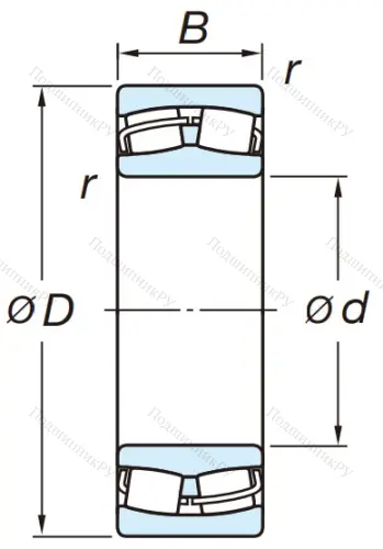 Сферический роликовый подшипник 22220 RZW 33 C 3 от производителя  KOYO
