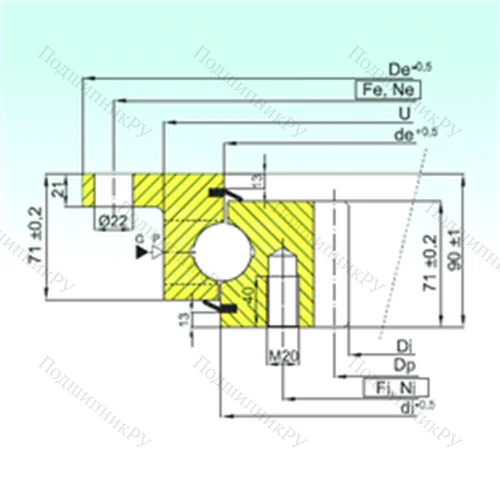 Подшипник шариковый опорно-поворотный ZBL.30.1155.200-1SPTN