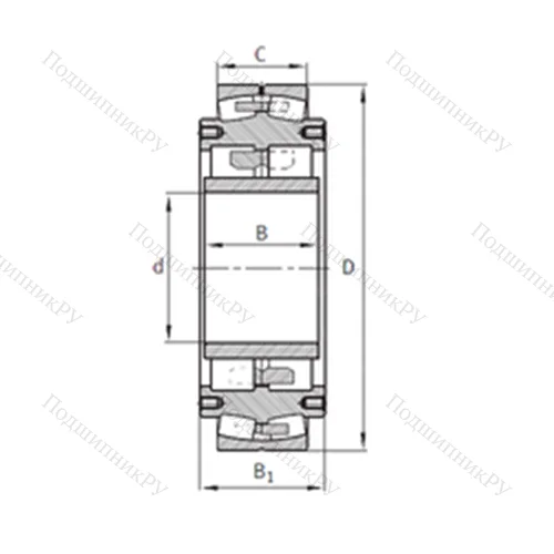 Подшипник роликовый радиальный самоцентрирующийся Z-531177.04.DRGL