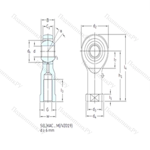 Подшипник скольжения сферический SIKAC 10M/VZ 019