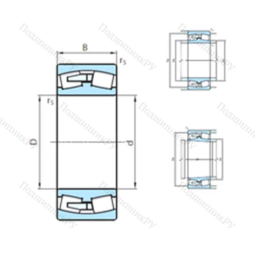 Подшипник роликовый радиальный самоцентрирующийся 24068CW 33MB