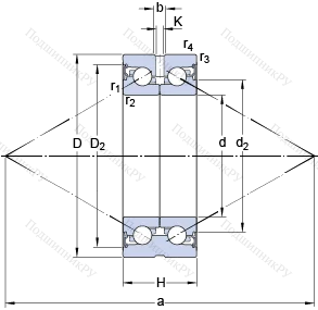 Подшипник BEAS 025057 C-2RSL