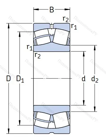 Сферический роликовый подшипник 53618 Н (22318 W 33) в Балашихе