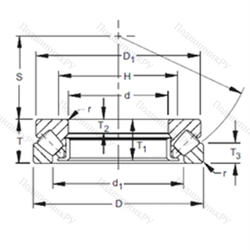 Подшипник роликовый упорно-радиальный 293/600