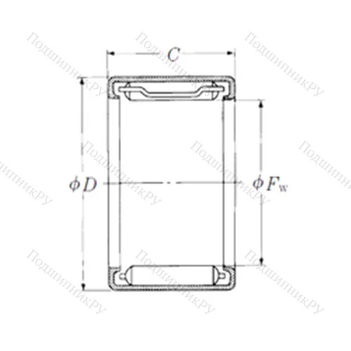 Подшипник игольчатый радиальный FJL-2530