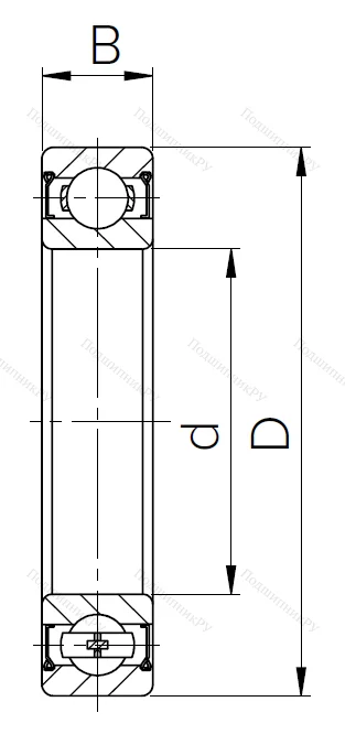 Шариковый однорядный подшипник 80204 (6204 ZZ) в Балашихе