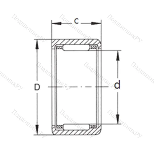 Подшипник игольчатый радиальный HK 2514