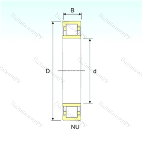 Подшипник роликовый радиальный NU 10/530 от производителя  ISB