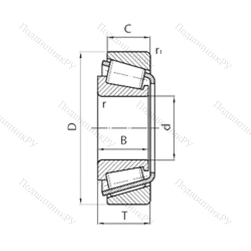 Подшипник роликовый радиально-упорный NP 428874/NP 108329 от производителя  TIMKEN