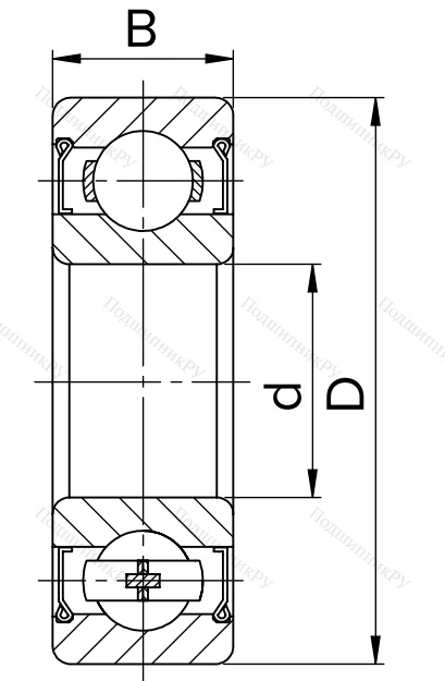Миниатюрный шариковый подшипник 80024 T (624 ZZT) в Балашихе