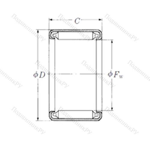 Подшипник игольчатый радиальный F-69