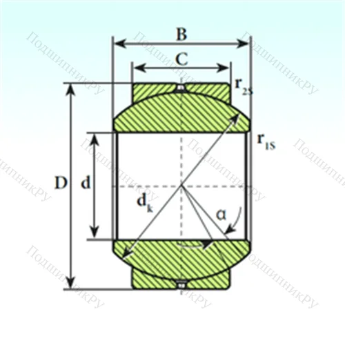 Подшипник скольжения сферический GE 6 SB