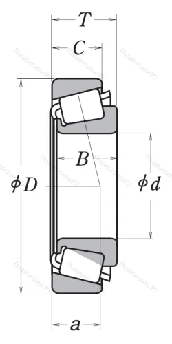 Конический роликовый подшипник HR 30206 J от производителя  NSK