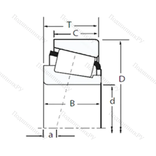 Подшипник роликовый радиально-упорный TR 369035HLF 1